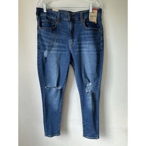 Levi's 721 High-Rise Skinny Jeans Distressed Womens Size 33 x 28 Levis Levi 0672